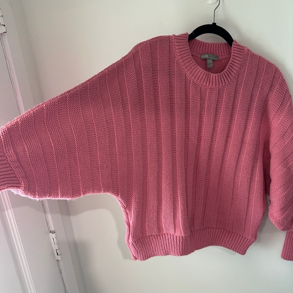 ASOS Pink‎ Ribbed Crew Neck Sweater - Picture 7 of 13